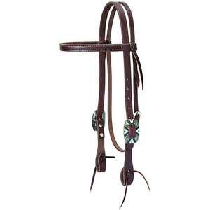 Cabecera de caballo de cuero DD genuino de alta calidad, equipo ecuestre occidental fabricado directamente de fábrica para montar a caballo - Product Image 6