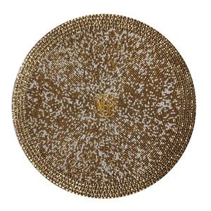 Napperons perlés artistique rond fait à la main coton tapis de Table usine exportateur direct en vrac en gros salle à manger décoration fournisseur - Product Image 2