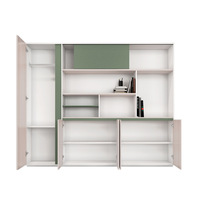 Armoire de stockage de données de fichiers en bois sur pied armoire latérale murale bibliothèque casier grande armoire de bureau