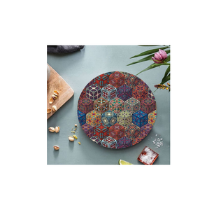 Vente en gros de mini dessous de plat carrés imprimés en MDF pour ustensiles de cuisine artisanat naturel avec emballage en carton au meilleur prix - Product Image 2