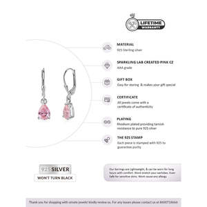 Bonitos pendientes colgantes de moda rosa para mujer - Product Image 5