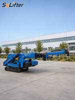 Mini-grue araignée de 10 tonnes, hauteur de levage de 17,5 m pour l'installation de vitres et de machines, avec nivellement à une touche