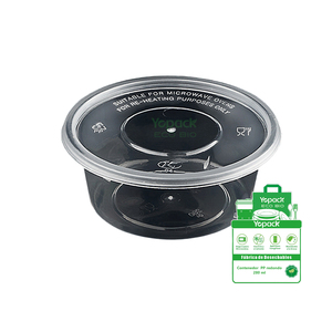 Contenitore rotondo in plastica da 280ML PP con coperchio piatto 300 pezzi spediti dal Messico - Product Image 1