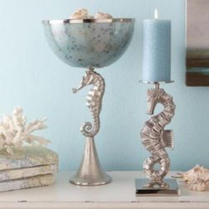 Bougeoir en métal argenté de qualité supérieure bougeoir décoratif de salon de maison bougeoir hippocampe au design élégant à vendre - Product Image 2
