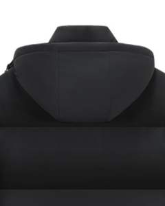 Veste longue matelassée noire personnalisée à capuche, style doudoune d'hiver, manteau épais matelassé, vêtement d'extérieur chaud et isolé, fabricant OEM personnalisé - Product Image 5