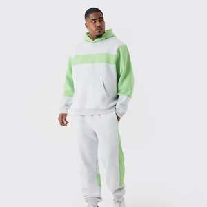 Chándal para hombre, ropa deportiva para correr, sudaderas informales, pantalones de chándal, ropa de calle, Jersey, deportes sueltos de Color sólido - Product Image 1