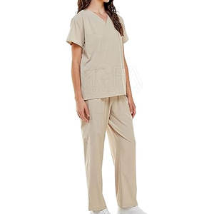 ชุดยูนิฟอร์มพยาบาลผ้าฝ้ายถักสำหรับผู้หญิงระบายอากาศได้ดีชุดพยาบาล - Product Image 6