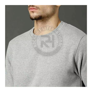Sudadera de Algodón Grueso, Cuello Redondo, Estilo Holgado, Ropa Urbana, Fabricante, Sudadera Suave, Lisa, para Correr - Product Image 3