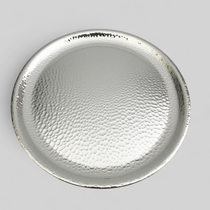 Plateau de service en métal vintage en émail martelé design traditionnel en aluminium gravure personnalisée pour la maison hôtel service de nourriture - Product Image 5