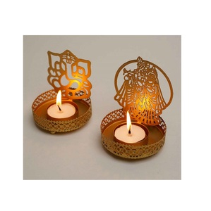 Portavelas de Metal de nueva llegada, candelabro de pátina gris para sala de estar y decoración de mesa hecha a mano - Product Image 4