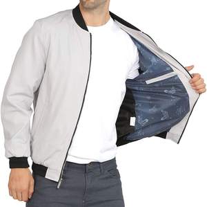 Mode pour hommes Veste bombardier de haute qualité Collection hiver Veste mince à col montant et logo personnalisable style baseball pour hommes - Product Image 1