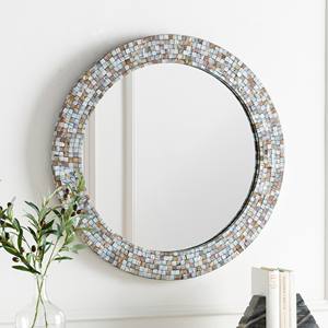 Espejo redondo con incrustaciones de concha de Capiz para decoración de pared de habitación, precio más bajo, espejos de nácar - Product Image 2