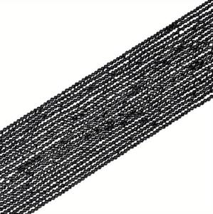 Couleur noire Hydro Quartz Rondelle Micro perles à facettes 2mm, 3mm, 4mm brillant rond Hydro perle perles en vrac pour la fabrication de bijoux - Product Image 6