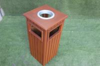 Poubelle rectangulaire verticale haute Europa KNT en fibre de verre marron, intelligente, pour recyclage, simple, élégante, ornement de jardin, bac à déchets