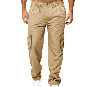 Verano diseño elegante personalizado Casual Jogger Trending Multi-Bolsillo pantalones de hombre 100% algodón transpirable Cargo hombres Pantalones - Product Image 4