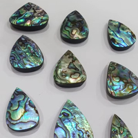 H.A. Gems Model 94 Vente chaude Cabochon en coquille d'ormeau naturelle poli, pierre gemme en vrac pour la lithothérapie, formes variées pour la fabrication de bijoux