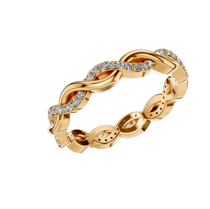 Anillo de banda infinita personalizado de tendencia 2025, banda de boda de diamante Natural de estilo clásico en fabricante de joyería fina de oro real de 18K - Product Image 6