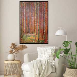 Affiche de Gustav Klimt représentant une forêt de sapins pour la décoration du salon - Product Image 1