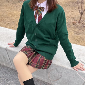 Durable Ribbed Knit Uniform <b>Cardigan</b> for Hospitality and Retail Employees Lightweight Fine Knit Uniform <b>Cardigan</b> - Product Image 5