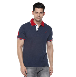 Camiseta Elegante de Corte Ajustado con Cuello Redondo y Manga Corta para Hombre, Informal, de Punto Sólido, Spandex/Algodón BD, Transpirable, Talla Grande - Product Image 4