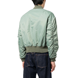 Classic College Satin Varsity Jacket OEM Chaqueta de bombardero de béisbol personalizada para estudiantes, clubes y equipos deportivos Promoción - Product Image 2