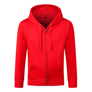 Sweat à capuche brodé sur mesure Fabricant col rond uni 100% coton Sweat à capuche zippé pour hommes - Product Image 2