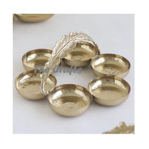 Stainless Steel <b>Silver</b> And Green Decorative <b>Bowl</b> For Snacks Chocolates Dry Fruits Serving <b>Bowl</b> At Affordable Price - Product Image 6