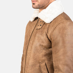 Chaqueta de cuero de piel de vaca de alta calidad Unisex 2025, diseño de cuello levantado personalizado para hombre, opciones de Color para invierno, transpirable, de secado rápido - Product Image 3