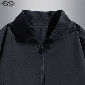 OEM personnalisé vente en gros hommes col montant fermeture éclair Baseball Bomber veste automne extérieur personnalisable élégant et durable - Product Image 4