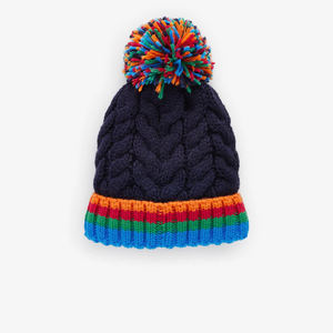 Winter Fashion Digital Printing Customizable <b>Beanie</b> <b>Pom</b> <b>Pom</b> Hats Soft Warm Knitted Unisex Outdoor Casual Headwear - Product Image 1