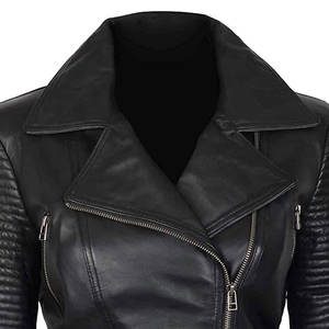 Chaqueta de cuero para mujer hecha en fábrica para ropa de invierno Diseño OEM de calidad superior Chaqueta de cuero para mujer de tamaño adulto - Product Image 6