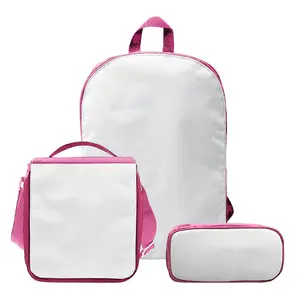 Hoge Kwaliteit Sublimatie Rugzakken Voor Kinderen 3 In 1 Set Schooltas Waterdichte Rugzakken Voor Kinderen Met Lunch Tote En Etui