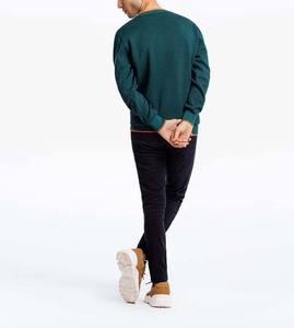 Suéter de Hombre de Algodón Transpirable para Invierno, Cuello Redondo, Color Sólido, Manga Larga, Estilo Casual, Precio al por Mayor, Color Sólido 2025 - Product Image 4