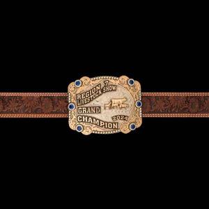 Ceinture en cuir Molly's Custom Silver Stitched Virginia Sunflower - Product Image 2