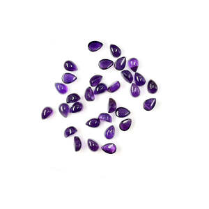 Piedras Sueltas de Amatista Natural Calibradas de Grado AAA, en Forma de Pera, Trillón, Marquesa, Óvalo y Aguamarina, 7x10mm, Pulimentadas, 8mm de Altura - Product Image 2