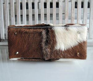 Genuine Fur <b>Leather</b> Women Tote Bag Stylish Look Women Fur <b>Shopping</b> Bag Genuine Hairon Cowhide Tote Bag - Product Image 4