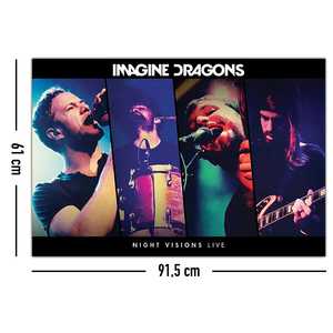 Imagine Dragons Live 'Night Visions' Póster en lienzo de diseño moderno para decoración de pared - Product Image 4