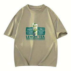 Camiseta de Manga Corta con Cuello Redondo 100% Algodón para Hombre, Alta Calidad, Talla Grande, 260 Gramos, Tela de Lona, Secado Rápido, Transpirable, Disponible - Product Image 1