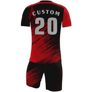 Uniformes de rugby rouge et noir conçus sur mesure avec un tissu respirant et une durabilité améliorée, idéaux pour les matchs de rugby intenses - Product Image 3