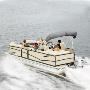 Bateau ponton en aluminium <span class=keywords><strong>de</strong></span> luxe <span class=keywords><strong>de</strong></span> 27 pieds bateau ponton <span class=keywords><strong>de</strong></span> barge <span class=keywords><strong>de</strong></span> fête <span class=keywords><strong>de</strong></span> pêche familial avec CE approuvé - Product Image 3