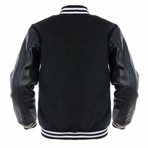 เสื้อแจ็คเก็ตเบสบอลสไตล์วินเทจลำลองปักลายเชนิลล์แบบยูนิเซ็กซ์พร้อมโลโก้สั่งทำพิเศษ แขนยาวสำหรับผู้ชาย แจ็คเก็ตเลตเตอร์แมนแบบวาร์ซิตี้ - Product Image 3