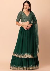 Hermosa Ropa De Boda Lehenga Con Zari Y Trabajo De Bordado - Product Image 2
