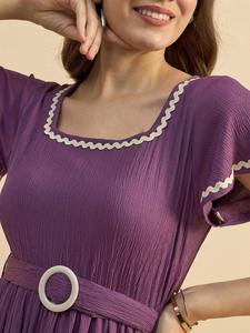 Venta al por mayor de vestido Midi elegante con estampado floral perfecto para fiestas en el jardín y salidas casuales de verano a granel - Product Image 6