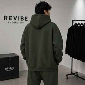 <b>Mens</b> Oversized Winter Hoodie <b>Thick</b> Cotton <b>Fleece</b> Pullover Sweatshirt Heavyweight Casual Apparel High Gsm Hoodie - Product Image 2