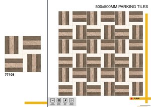 Carreaux vitrifiés extérieurs résistants aux intempéries pour les zones de stationnement Durable antidérapant Facile à installer Carreaux de porcelaine 500x500mm - Product Image 3