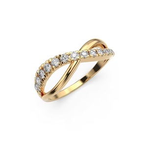 Anillo de diamantes cultivados en laboratorio de corte redondo de oro blanco de 14K Banda de compromiso ecológica con certificados GIA e IGI Regalo - Product Image 3
