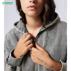 Sweat à capuche zippé unisexe coupe classique, personnalisable en gros, 100% coton molletonné/éponge française, séchage rapide - Product Image 3