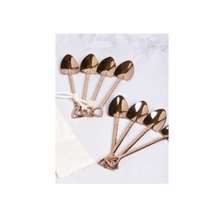 ชุดช้อนและส้อมทองเหลืองพร้อมที่จับช้อนหัวผึ้งออกแบบได้ตามต้องการ - Product Image 1