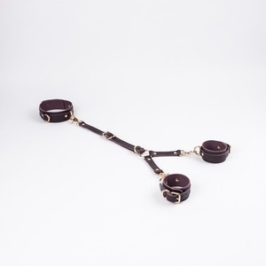 Conjunto de cuero de vaca para muñeca, puños de tobillo, cuello, cinturón trasero, sujeción y Correa, dos conectores de cuatro vías, kit de 11 piezas, - Product Image 4