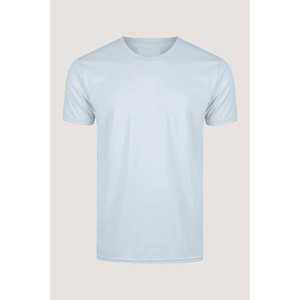 Camiseta de manga corta teñida en azul para hombre, camiseta grande DE ENTRENAMIENTO DE BUENA CANTIDAD - Product Image 5